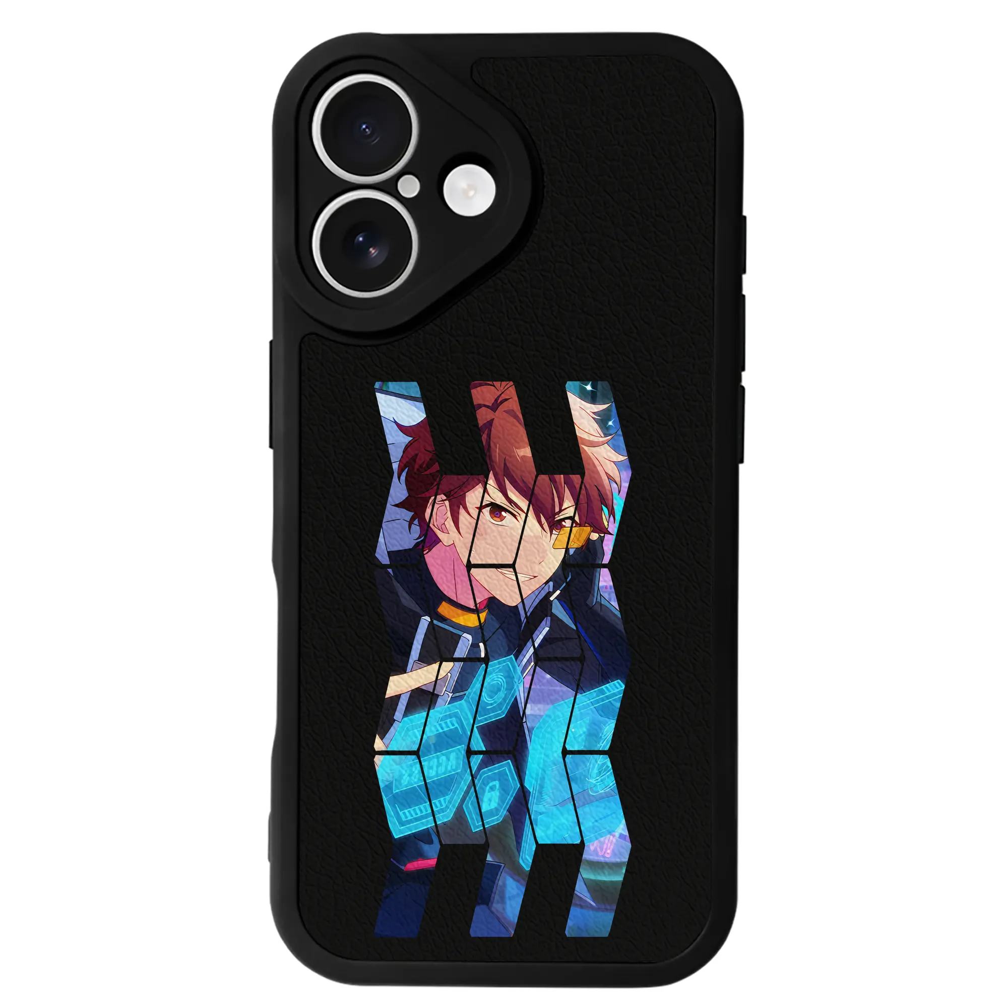 あんさん ぶる グッズ 流星隊 守沢千秋 - IPhone 16シリーズ対応 ・ シリコンスマホケース ・ レザー調 ・ 高精度フィット ・ 耐衝撃 ・ ワイヤレス充電対応 ・ 精密カット